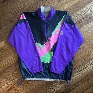 Vintage 90s Loffler Ultra Light Gore-Tex Geometric Pattered Windbreaker